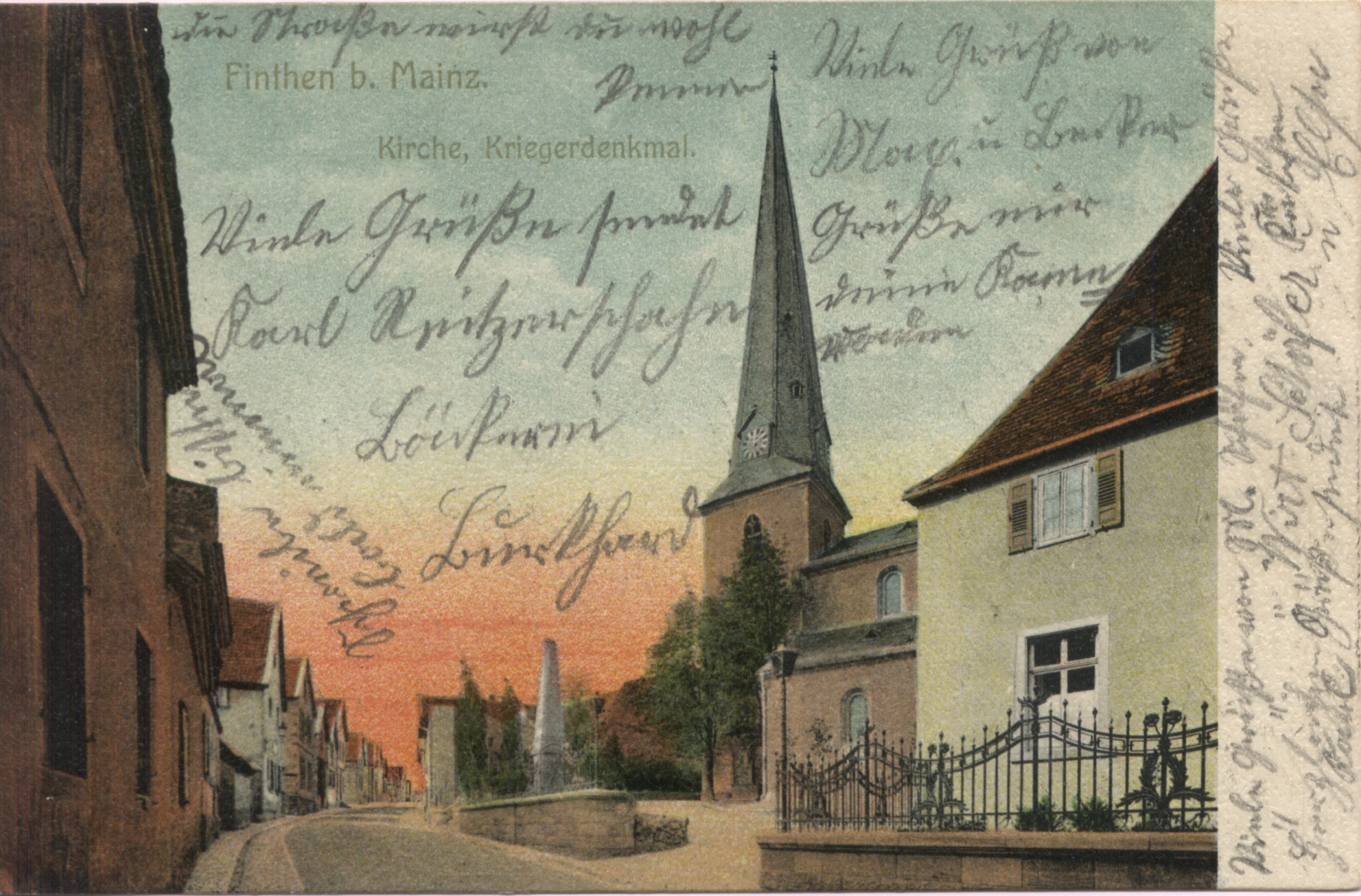 Blick in die Kirchgasse vor 1910