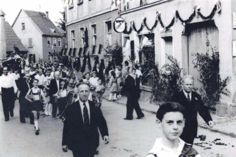1950 Festzug 50 Jahre AGV 1950 hier Touristenverein Wanderlust. Quelle: Kurt Merkator / HGV-Archiv